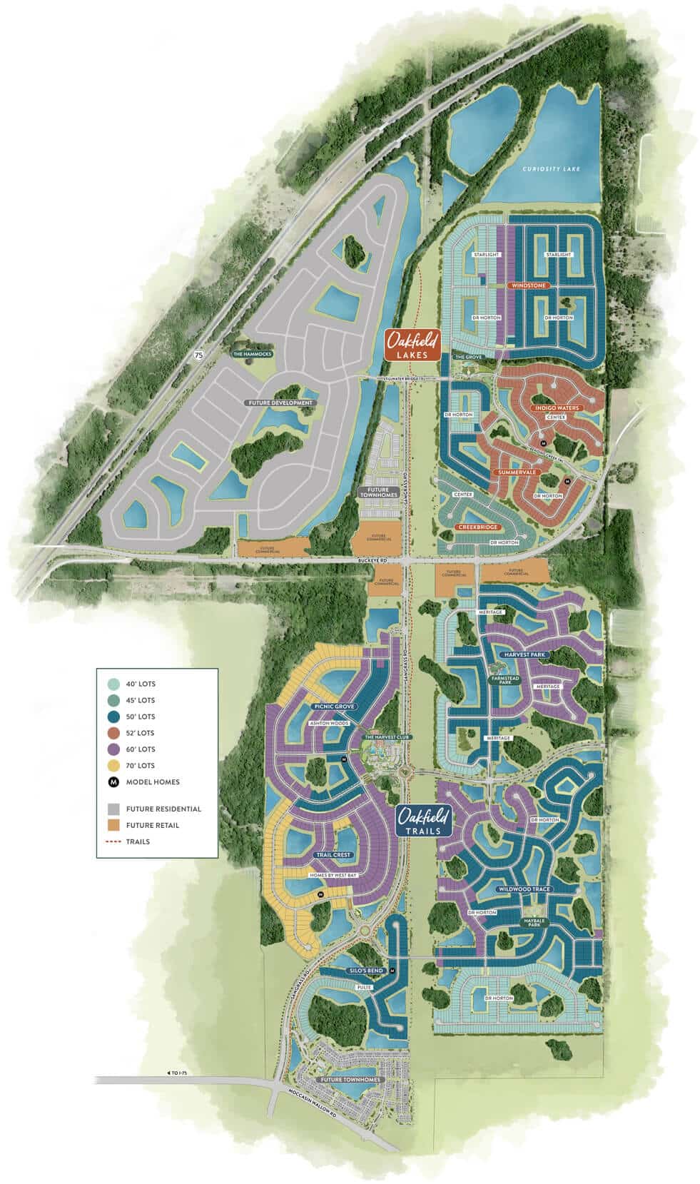 Oakfield Community Water color map